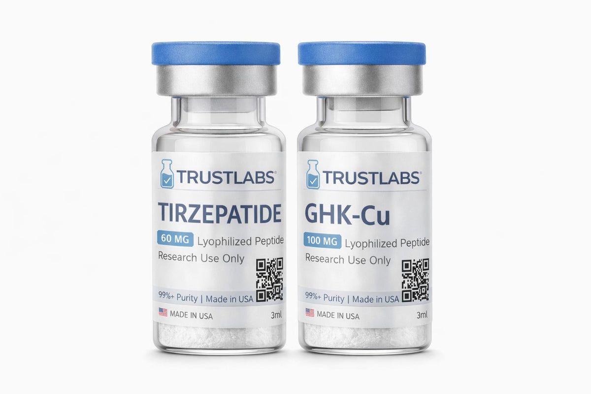 COMBO EMAGRECIMENTO S/ FLACIDEZ (60MG) - TIRZEPATIDE 60mg + GHK-CU 50mg
